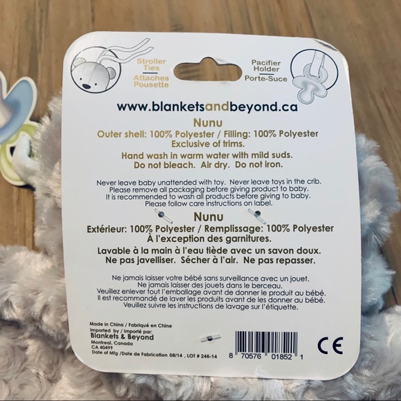 Blankets and Beyond Other Blankets Beyond Gray Dog Lovey Blanket